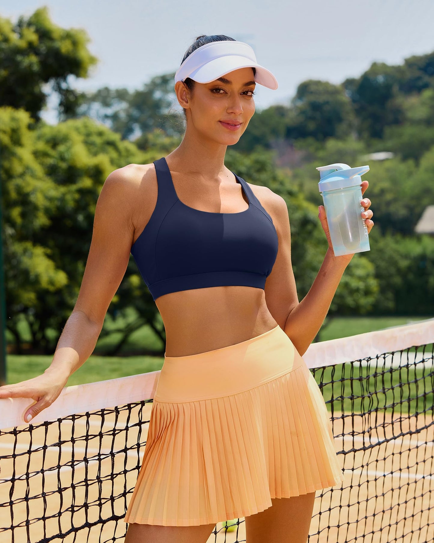 RUNNING GIRL® Women High Impact Sports Bra Crisscross Back Removable Cups