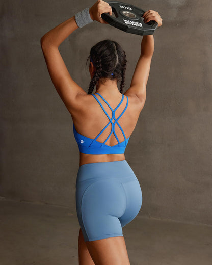 RUNNING GIRL® Sexy Crisscross Yoga Bra | Thin Breathable Strappy Back Sports Bra