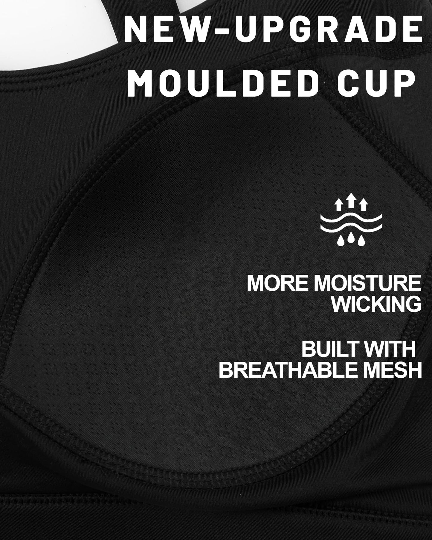 RUNNING GIRL® High-Support Racerback Tank Style Sports Bra | Fixed Molded Cups