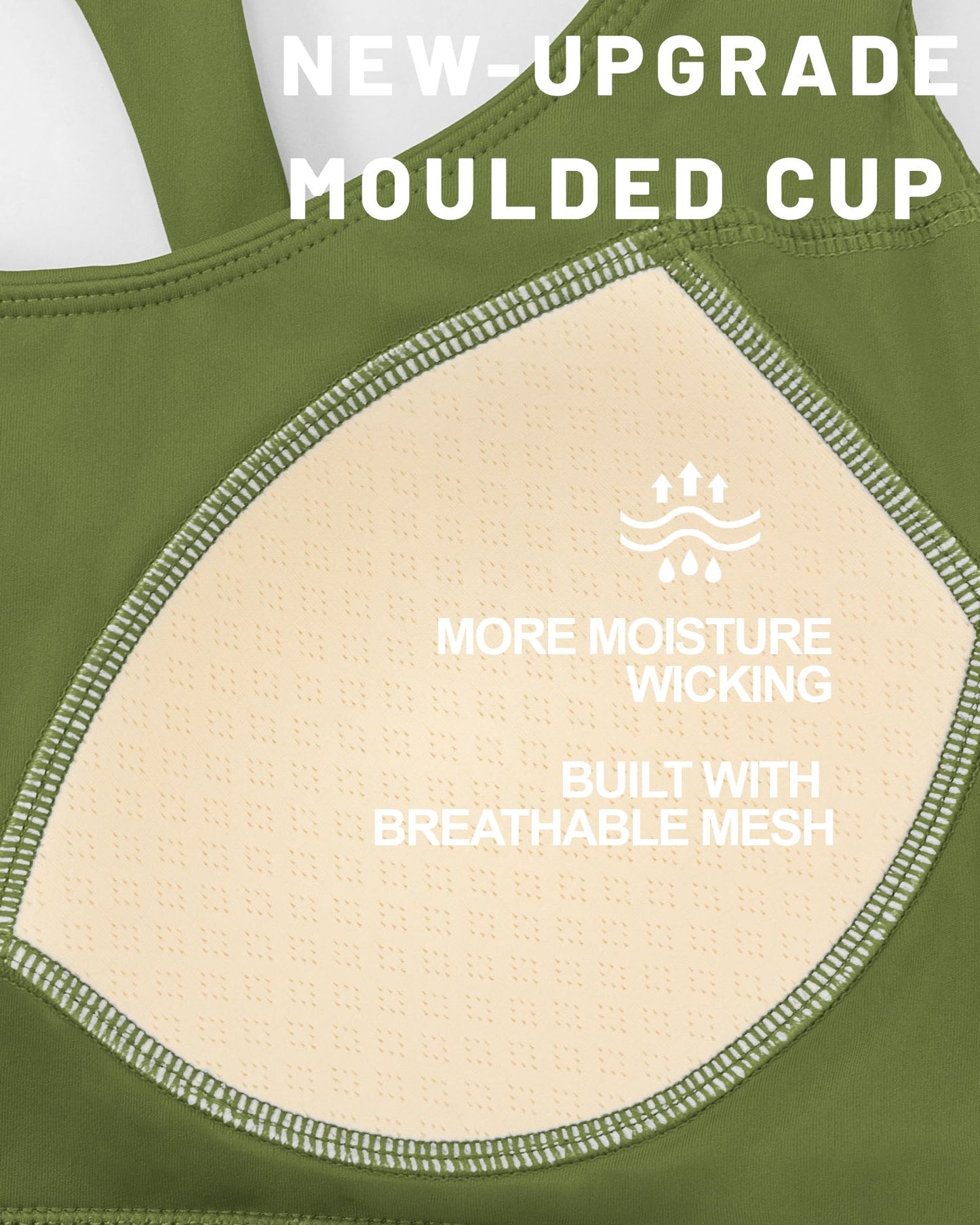 RUNNING GIRL® High-Support Racerback Tank Style Sports Bra | Fixed Molded Cups