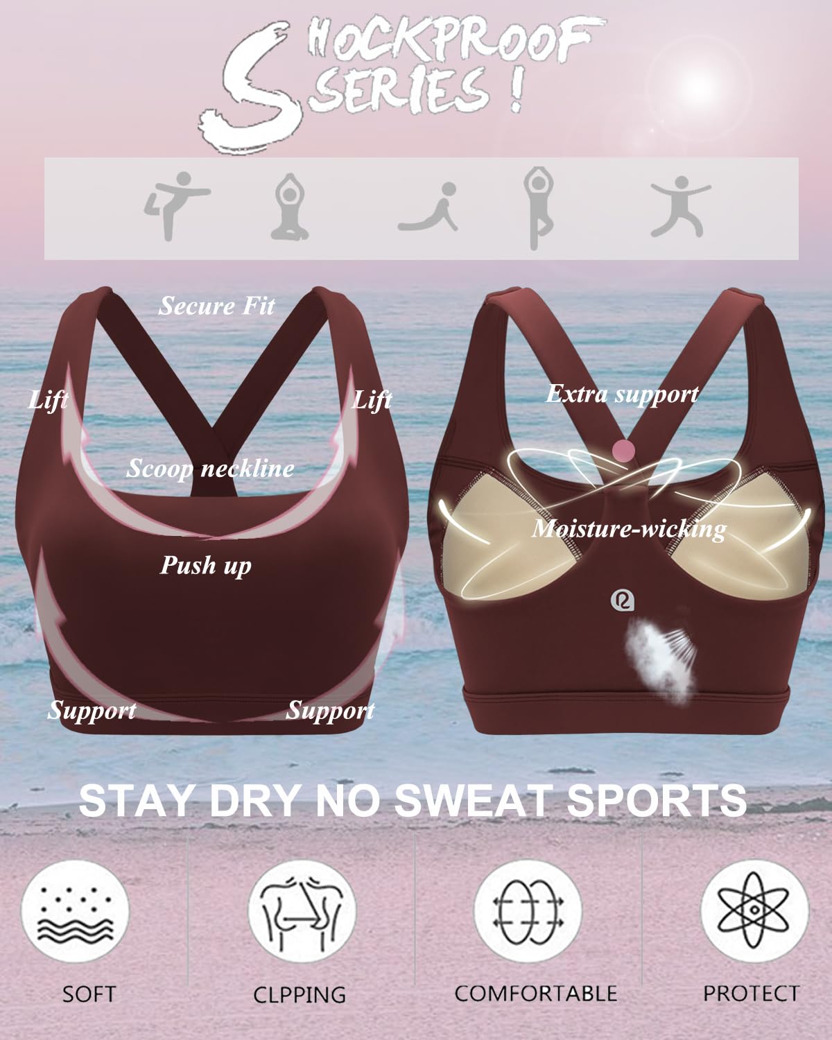 RUNNING GIRL® High-Support Sculpt Sports Bra - Fixed Molded Cups