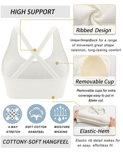 RUNNING GIRL® High-Impact Sculpting Sports Bra | Fixed Moulded Cups & Versatile Racerback Design