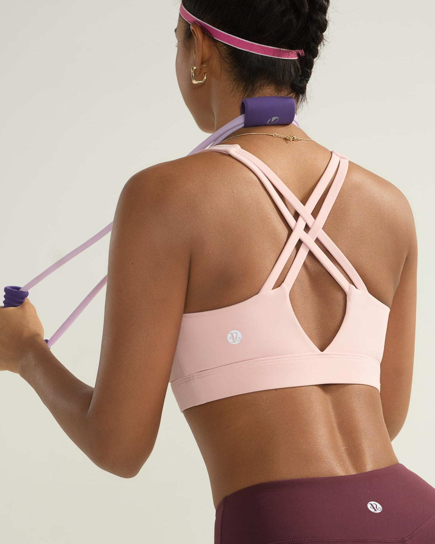 RUNNING GIRL® Medium-High Support Crisscross Back 2-1 Versatile Sports Bra