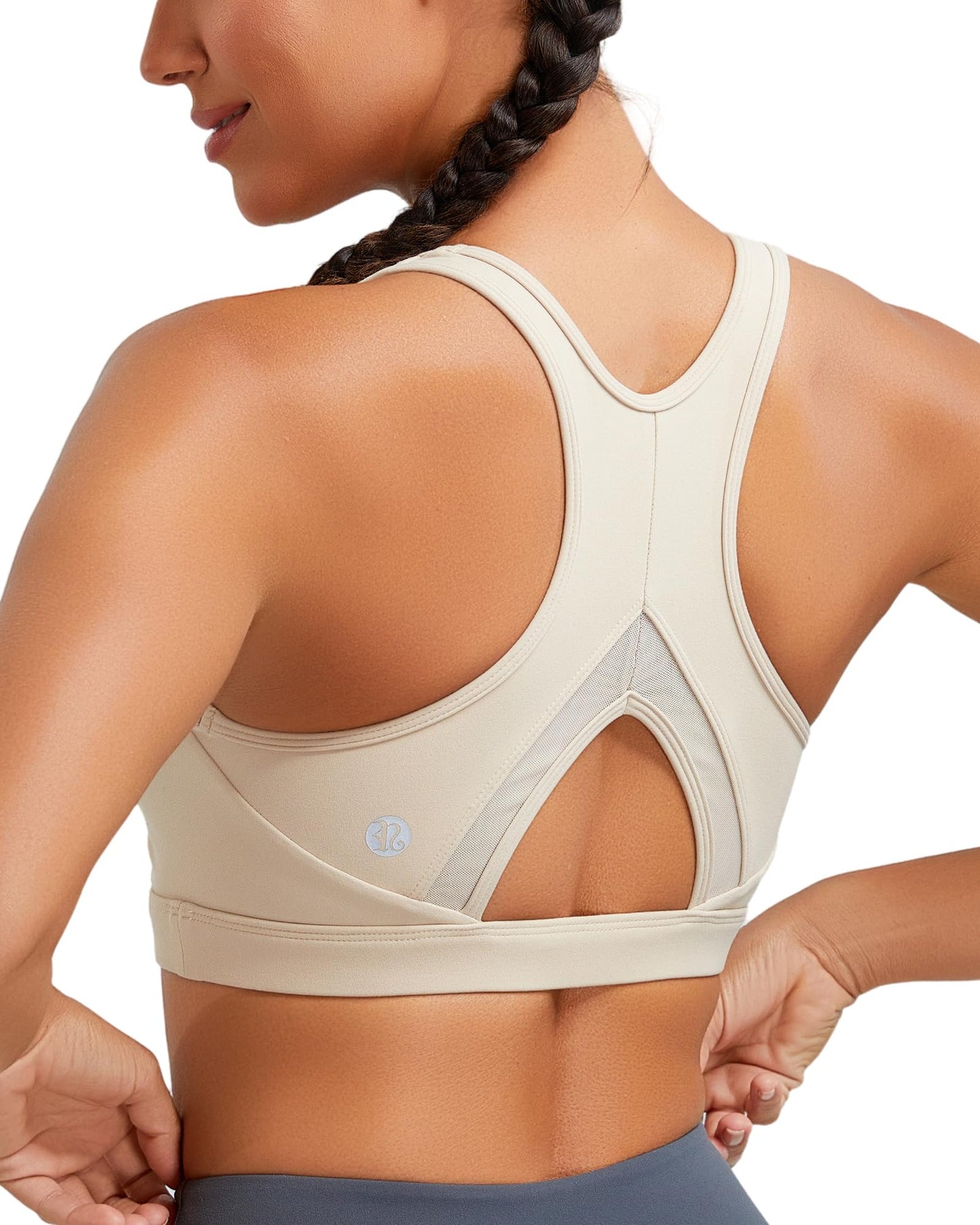RUNNING GIRL® High-Impact Racerback Sports Bra | Molded Cup High Support Bra for Women