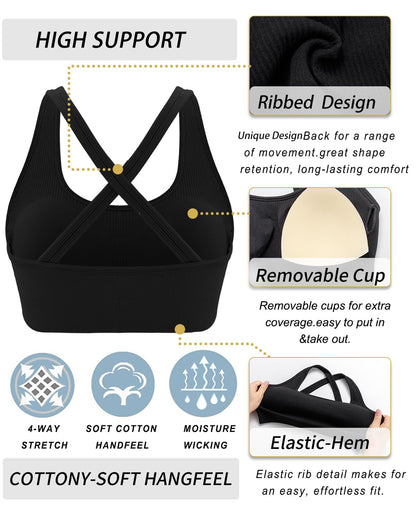 RUNNING GIRL® High-Impact Sculpting Sports Bra | Fixed Moulded Cups & Versatile Racerback Design