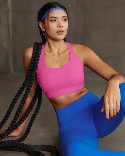 RUNNING GIRL® High Support Molded Cup Sports Bra with Sewn-in Pads