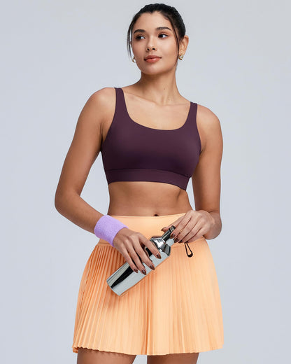 RUNNING GIRL® Medium-High Support Crisscross Back Molded Cup Sports Bra