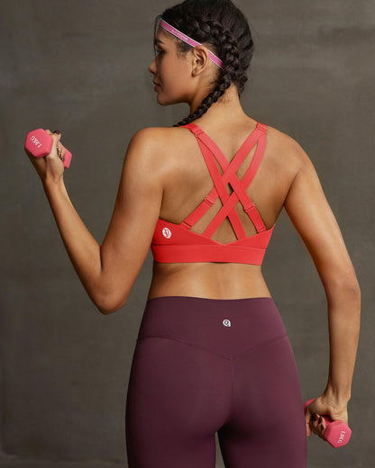 RUNNING GIRL® High-Impact Racerback Tank Sports Bra | Adjustable Straps & Fixed Cups