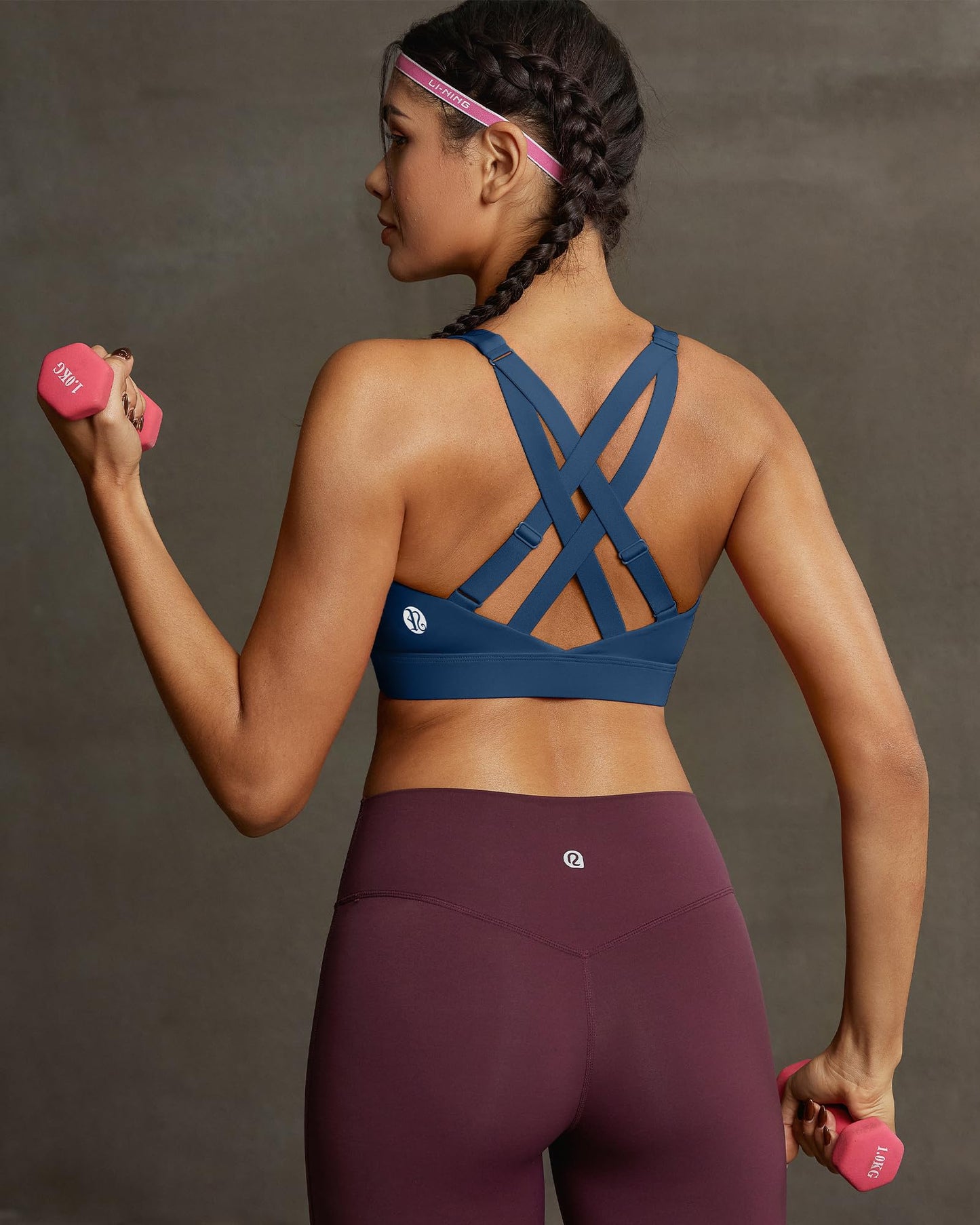 RUNNING GIRL® High-Impact Racerback Tank Sports Bra | Adjustable Straps & Fixed Cups