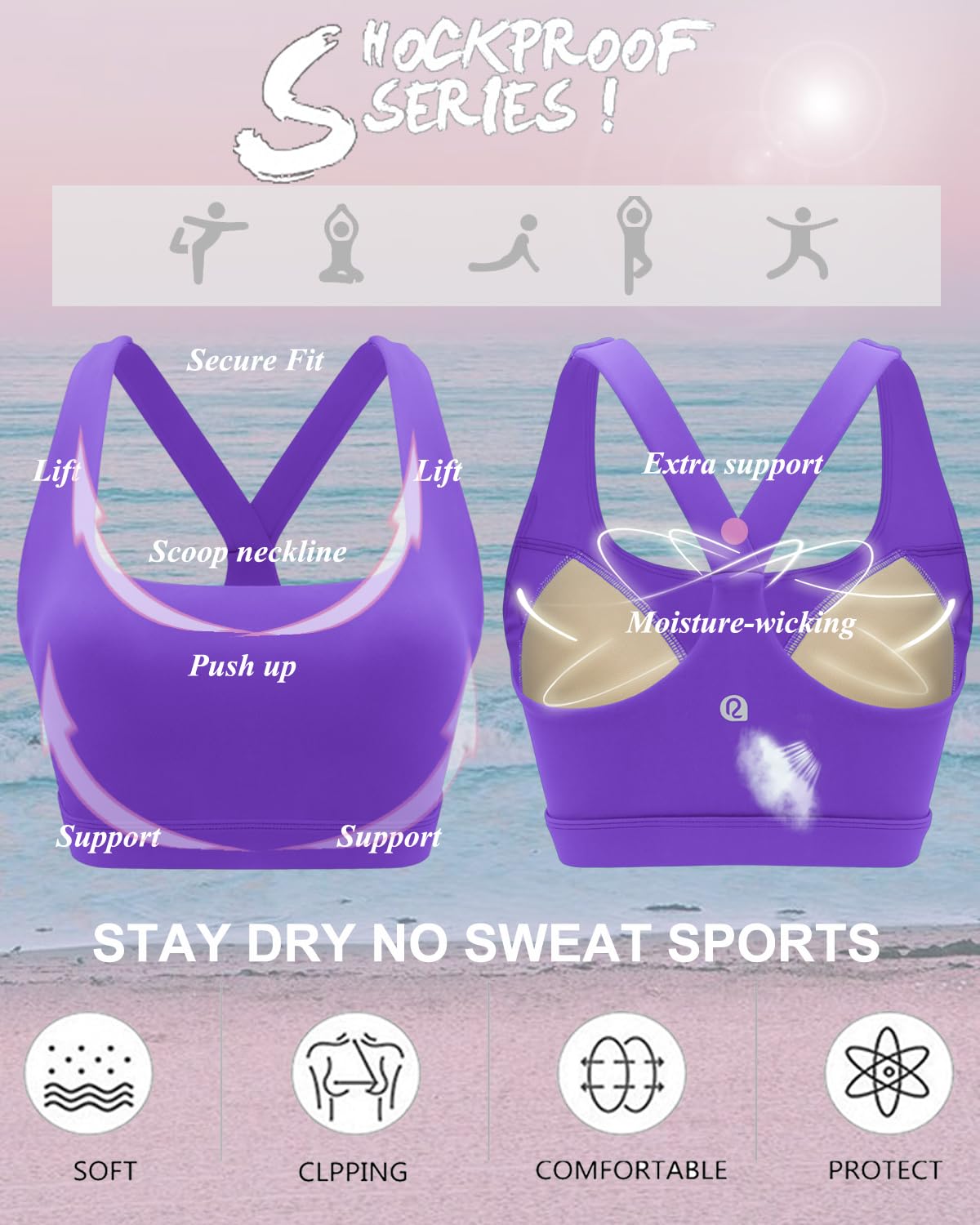 RUNNING GIRL® High-Support Sculpt Sports Bra - Fixed Molded Cups