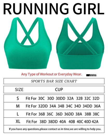 RUNNING GIRL® High-Impact Sculpting Sports Bra | Fixed Moulded Cups & Versatile Racerback Design