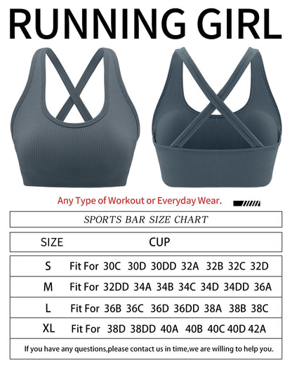 RUNNING GIRL® High-Impact Sculpting Sports Bra | Fixed Moulded Cups & Versatile Racerback Design