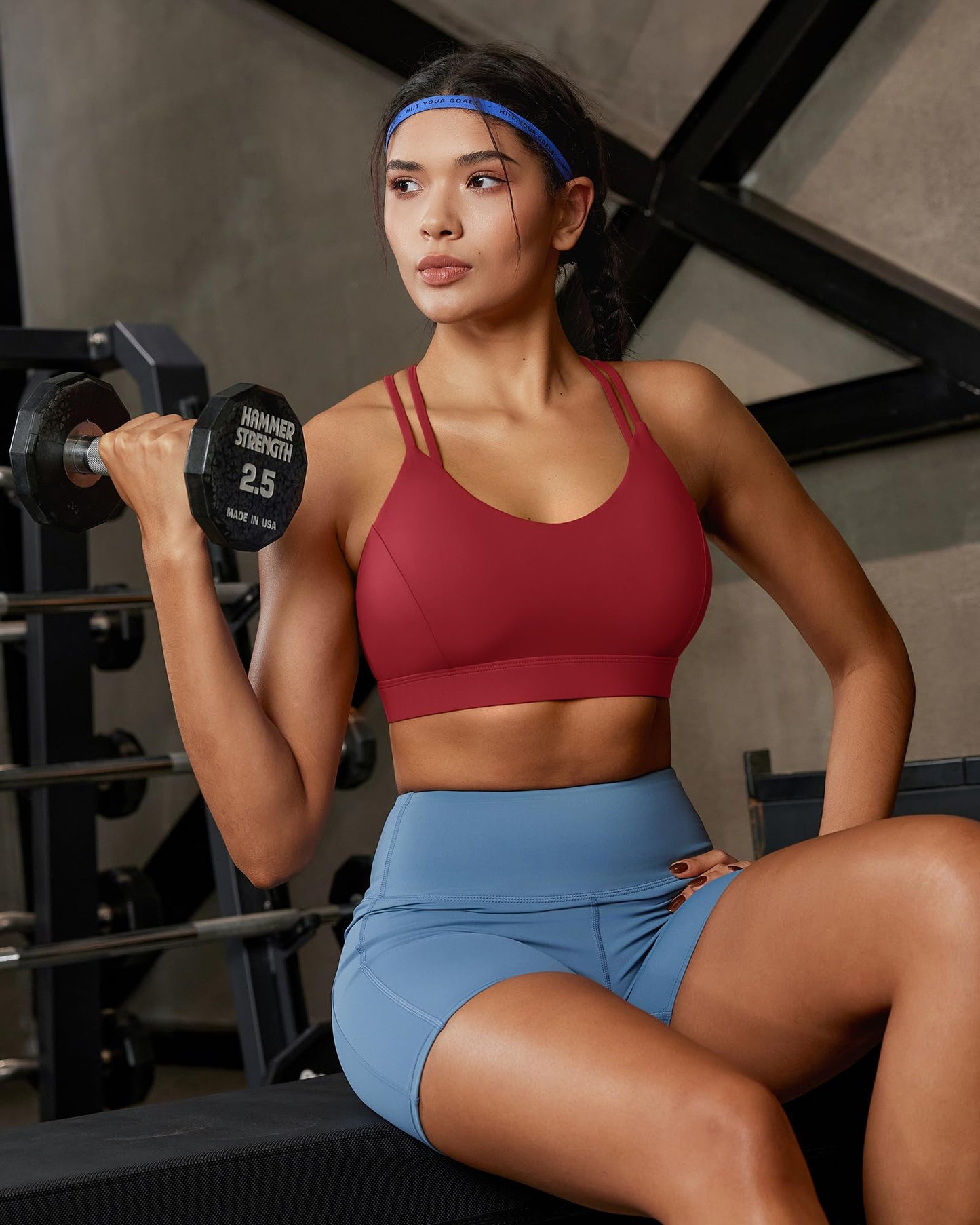 RUNNING GIRL® Strappy Criss-Cross Yoga Bra | Removable Cups & Medium Support Sculpting Bra