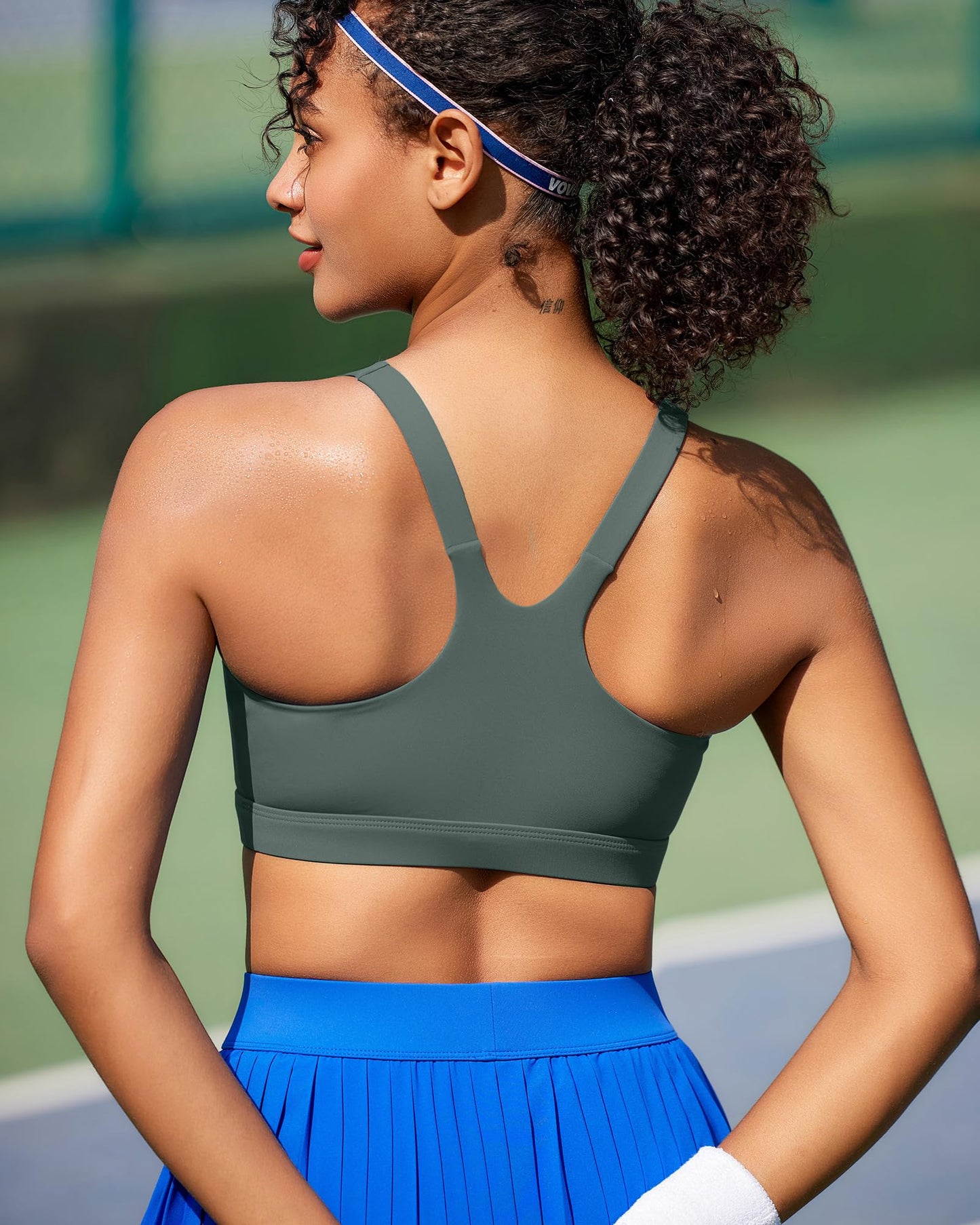 RUNNING GIRL® High-Impact Crisscross Back Sports Bra with Removable Pads