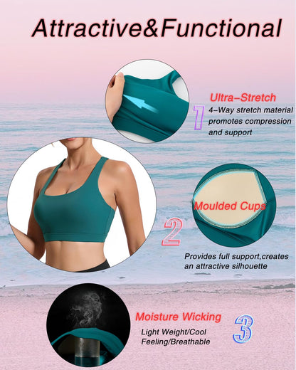 RUNNING GIRL® High-Support Sculpt Sports Bra - Fixed Molded Cups