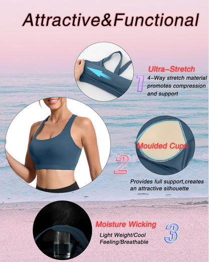 RUNNING GIRL® High-Support Sculpt Sports Bra - Fixed Molded Cups