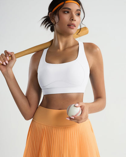 RUNNING GIRL® High-Impact Racerback Sports Bra | Fixed Molded Cups for Larger Busts
