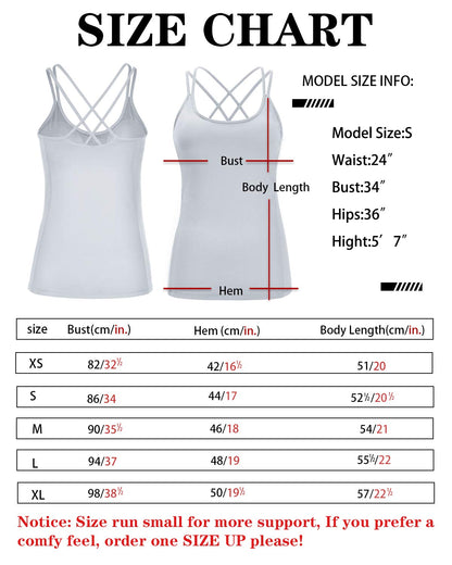 RUNNING GIRL® Sculpting Yoga Tank Top | Built-in Shelf Bra with Removable Cups & U-Shaped Back