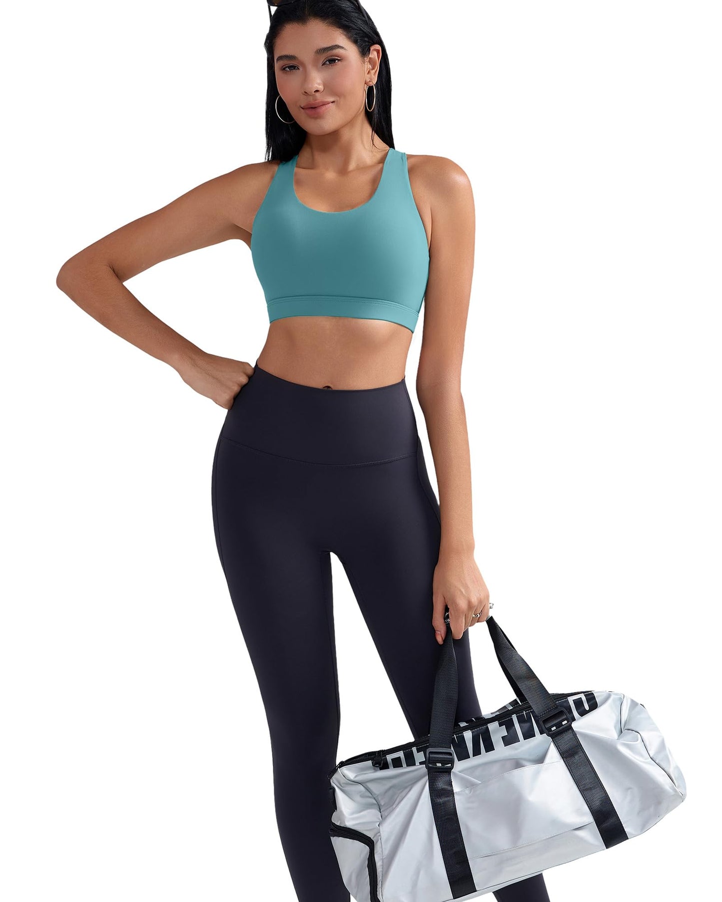 RUNNING GIRL® Medium-Support Criss-Cross Sports Bra | Removable Pads & Strappy Back