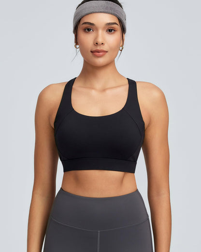 RUNNING GIRL® High Support Molded Cup Sports Bra with Sewn-in Pads