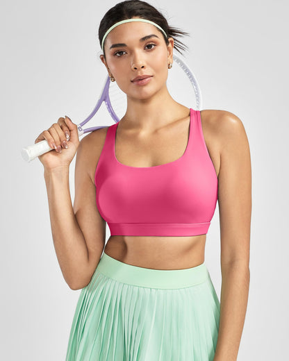 RUNNING GIRL® High-Impact Racerback Sports Bra | Fixed Molded Cups for Larger Busts