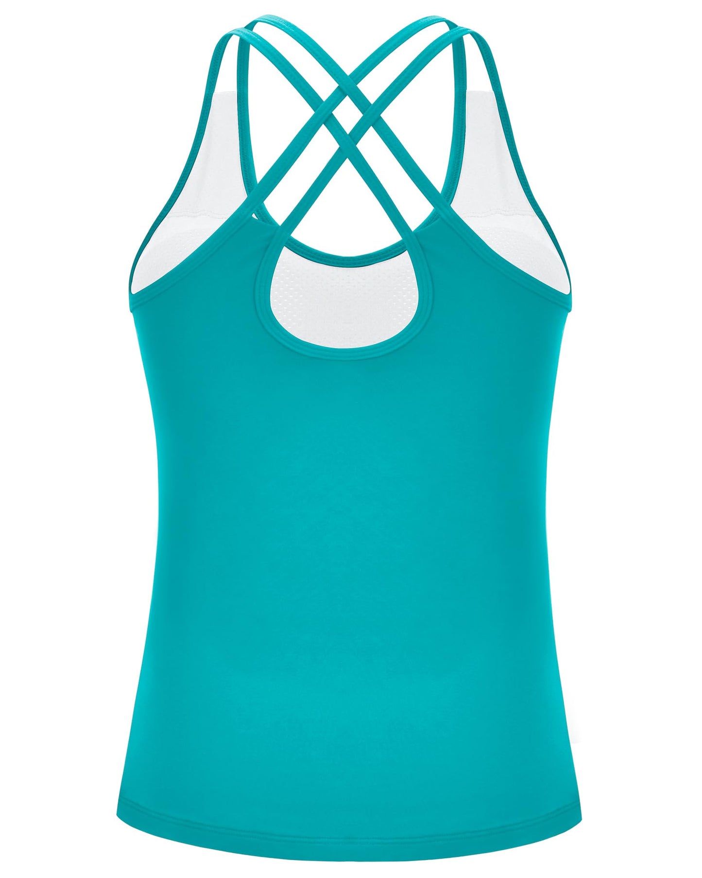 RUNNING GIRL® Sculpt Strappy Yoga Tank Top | Built-in Shelf Bra with Light Support