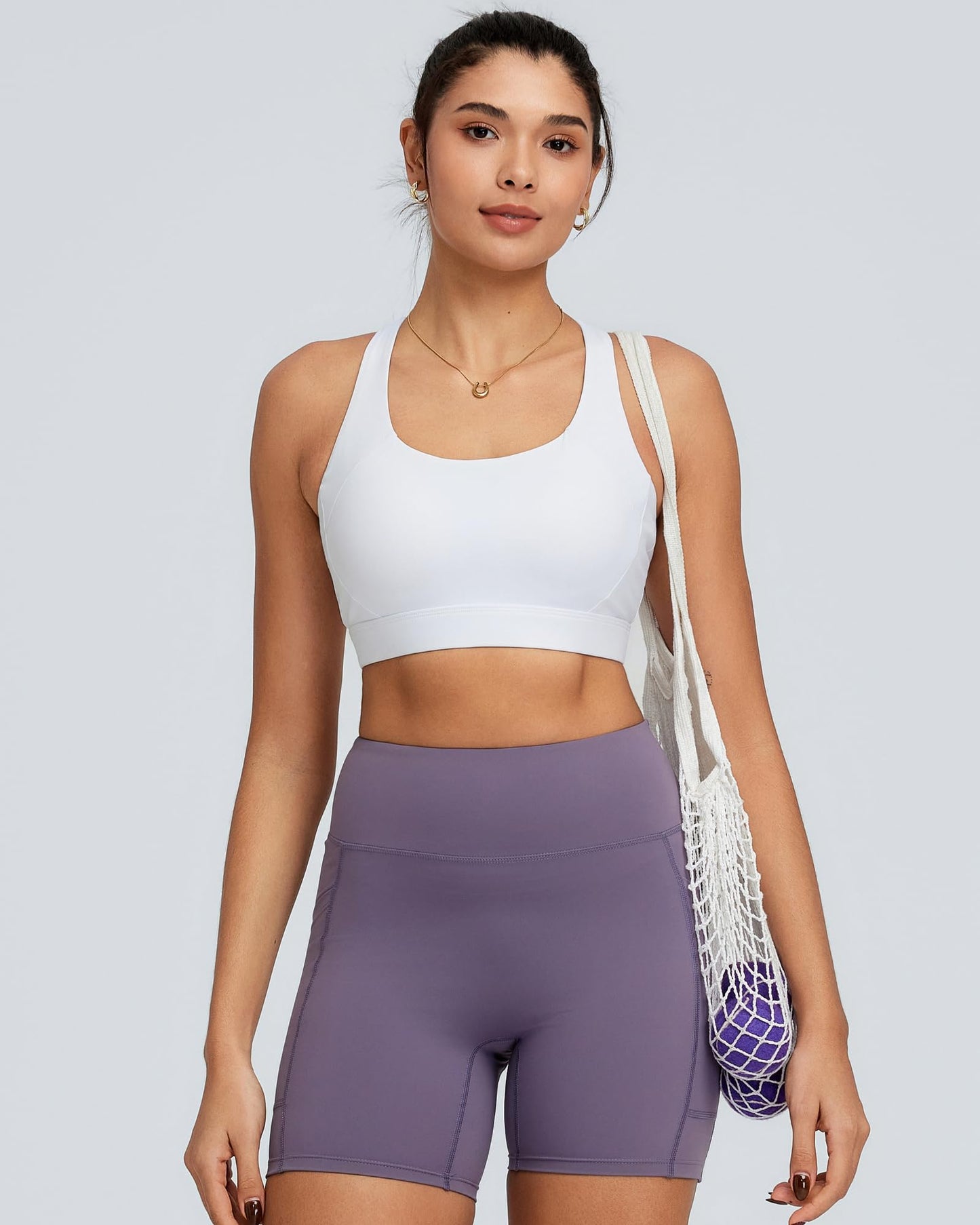 RUNNING GIRL® High Support Molded Cup Sports Bra with Sewn-in Pads