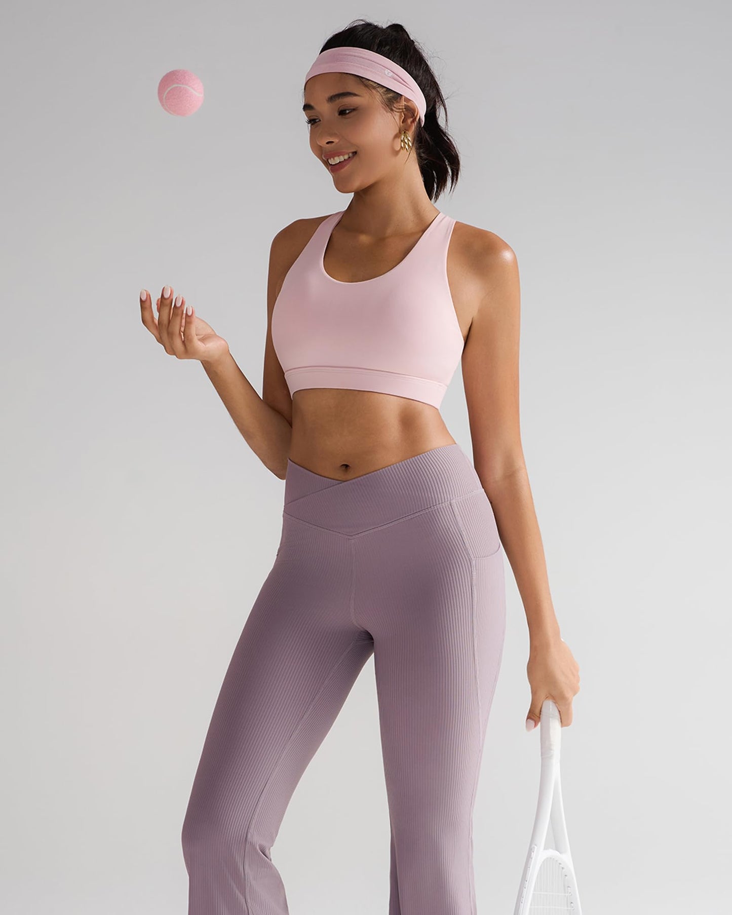 RUNNING GIRL® Medium-Support Criss-Cross Sports Bra | Removable Pads & Strappy Back