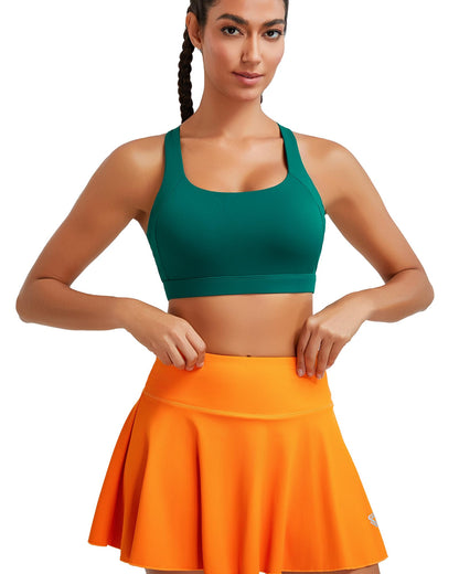 RUNNING GIRL® Women High Impact Sports Bra Crisscross Back Removable Cups
