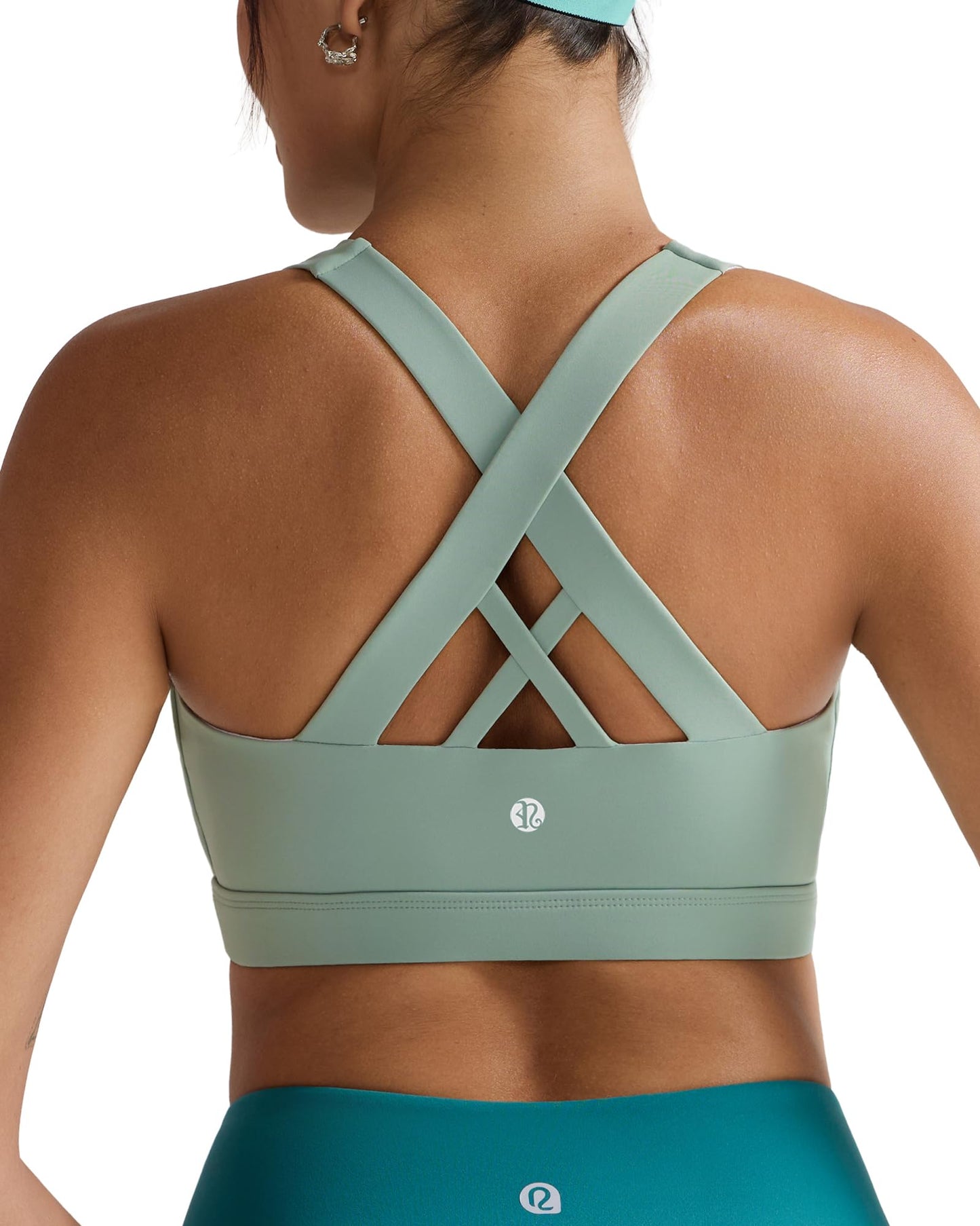 RUNNING GIRL® Medium-Support Criss-Cross Sports Bra | Removable Pads & Strappy Back