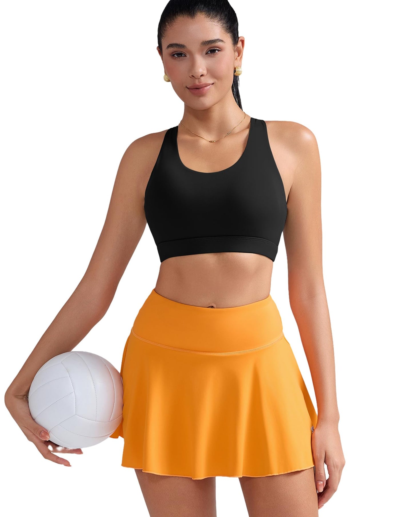 RUNNING GIRL® Medium-Support Criss-Cross Sports Bra | Removable Pads & Strappy Back