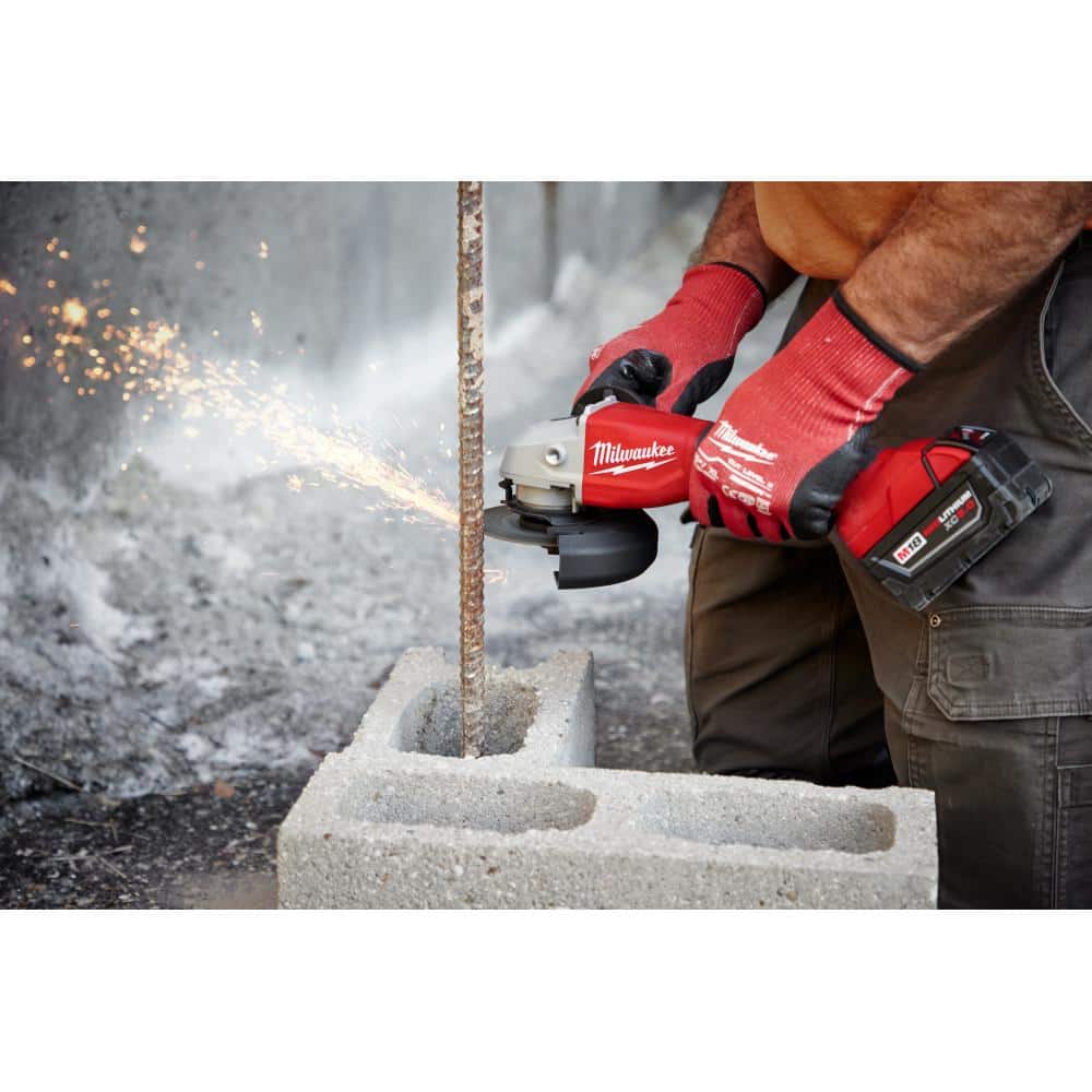 M18 18V Lithium-Ion Brushless Cordless 4-1/2 in./5 in. Grinder w/Paddle Switch (Tool-Only)