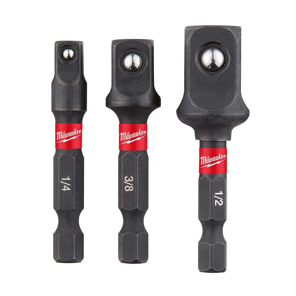 SHOCKWAVE Impact Duty 1/4 in. Hex Shank Socket Adapter Set (3-Piece)
