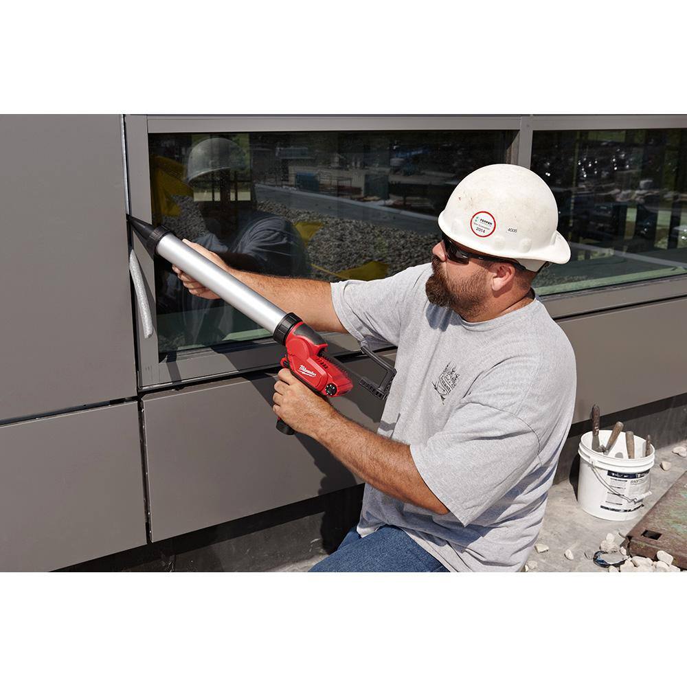 M12 12V Lithium-ion Cordless 20 oz. Aluminum Barrel Adhesive and Caulk Gun Kit with (1) 1.5Ah Battery & Charger