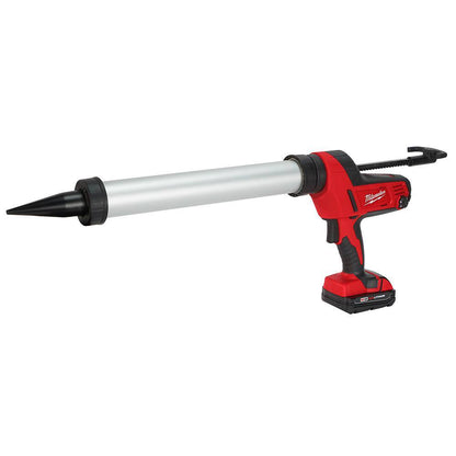 M18 18V Lithium-Ion Cordless 20 oz. Caulk and Adhesive Gun Kit Aluminum Sausage w/(1) 1.5Ah Battery, Charger