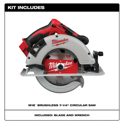 M18 18V Lithium-Ion Brushless Cordless 7-1/4 in. Circular Saw (Tool-Only)