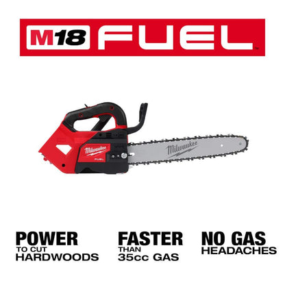 M18 FUEL 14 in. 18-Volt Lithium-Ion Brushless Cordless Battery Top Handle Chainsaw with 8.0 Ah High Output Battery