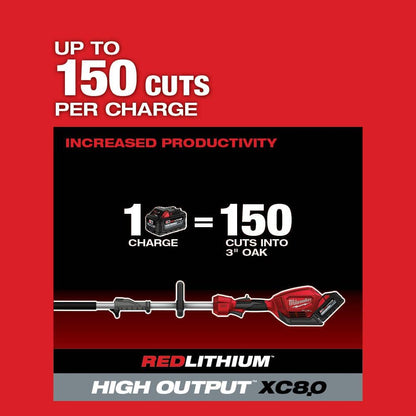 M18 FUEL 10 in. 18V Lithium-Ion Brushless Cordless Pole Saw Kit with 8.0 Ah Battery and 10 in. Saw Chain
