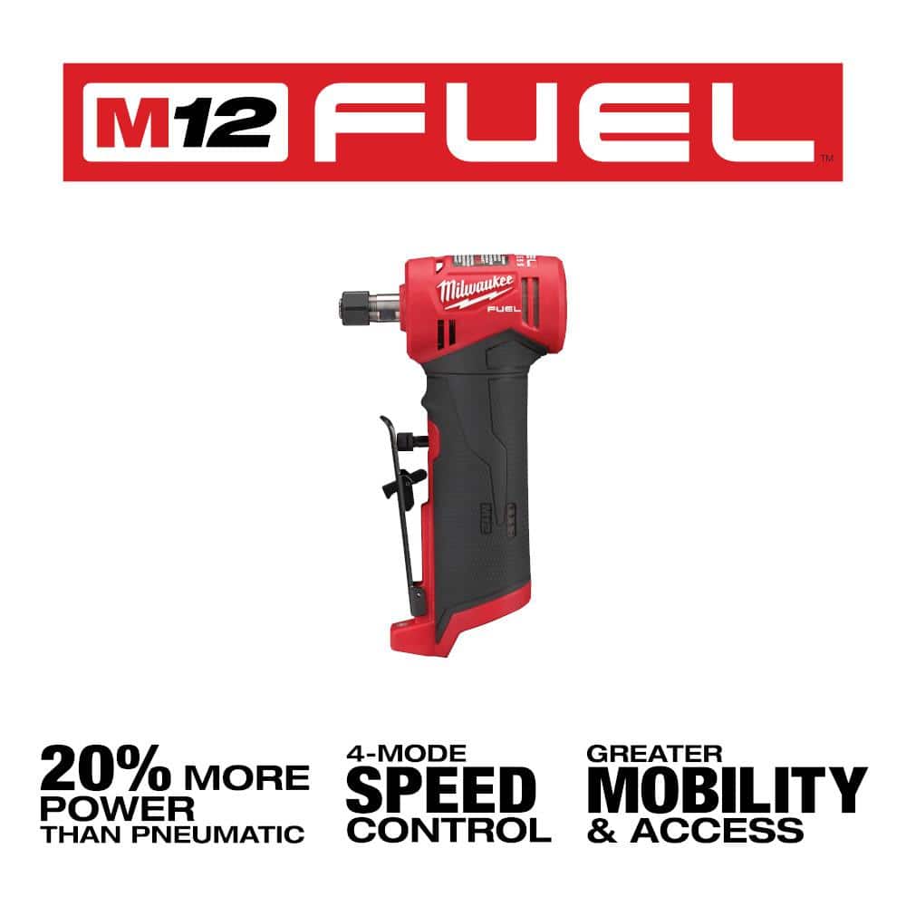 M12 FUEL 12V Lithium-Ion 1/4 in. Cordless Right Angle Die Grinder Kit with M12 Lithium-Ion Cordless Soldering Iron