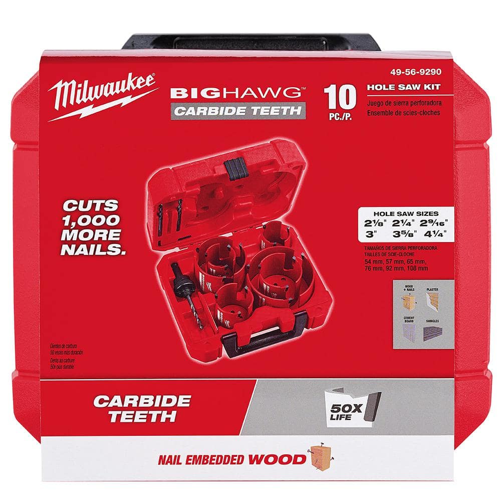 BIG HAWG Carbide Hole Saw Kit (10-Piece)