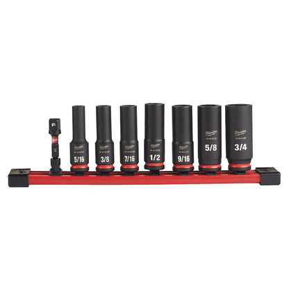SHOCKWAVE Impact Duty 3/8 in. SAE Deep Impact Rated Socket Set (8-Piece)