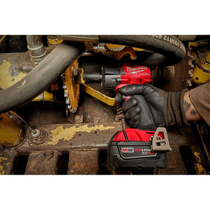 M18 FUEL GEN-2 18V Lithium-Ion Mid Torque Brushless Cordless 3/8 in. Impact w F Ring w/5.0 ah Resistant Battery