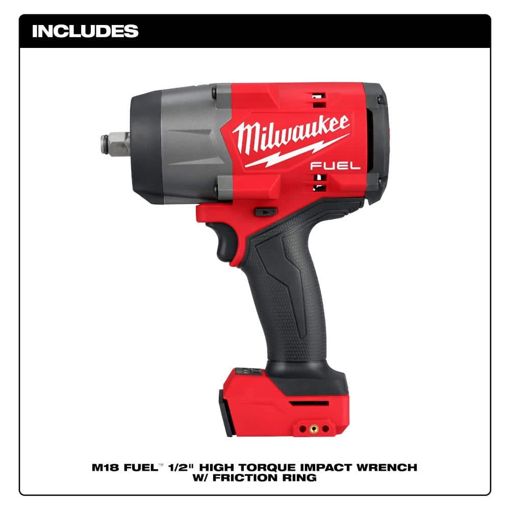 M18 FUEL 18V Lithium-Ion Brushless Cordless 1/2 in. and 3/8 in. Impact Wrench with Friction Ring (2-Tool)