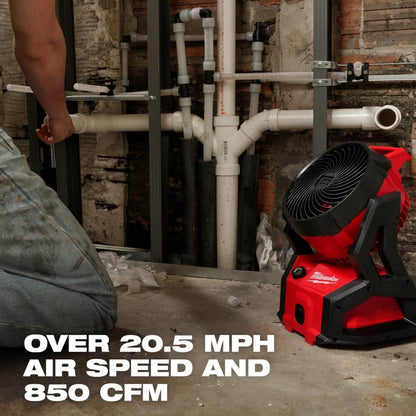 M18 18-Volt Lithium-Ion Brushless Cordless PACKOUT Jobsite Fan (Tool-Only)