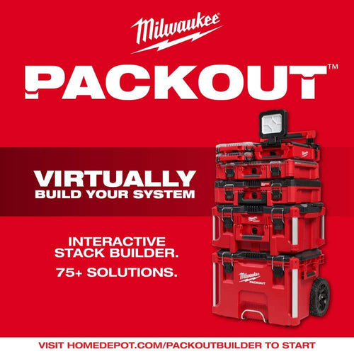 M18 18-Volt Lithium-Ion Cordless PACKOUT 3000 Lumens LED Light with Built-In Charger