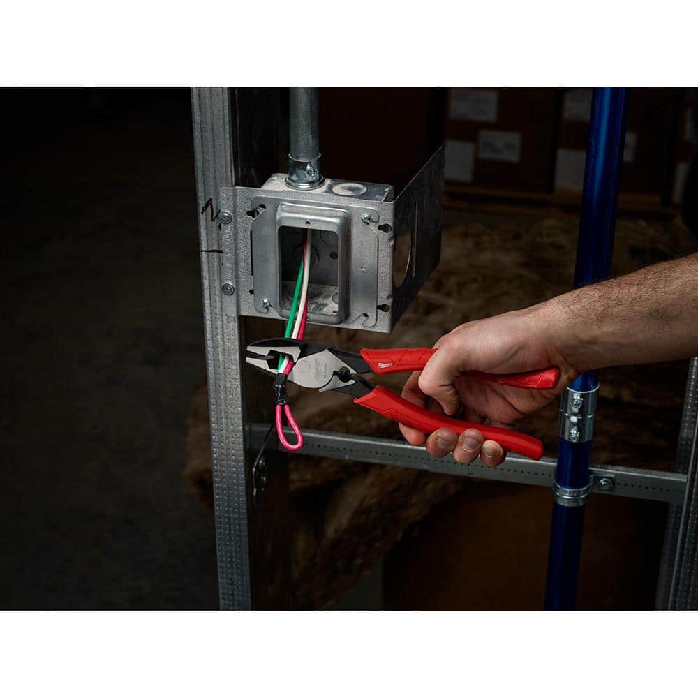 9 in. High Leverage Lineman's Pliers with Crimper
