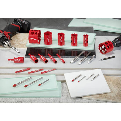 Carbide Glass and Tile Drill Bit Set (4-Pack)