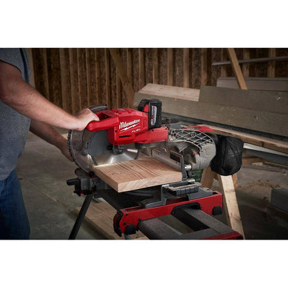 M18 FUEL 18V Lithium-Ion Brushless 10 in. Cordless Dual Bevel Sliding Compound Miter Saw with 8-1/4 in. Table Saw