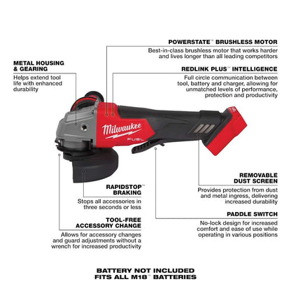 M18 FUEL 18V Lithium-Ion Cordless Brushless Oscillating Multi-Tool Kit w/M18 FUEL Grinder