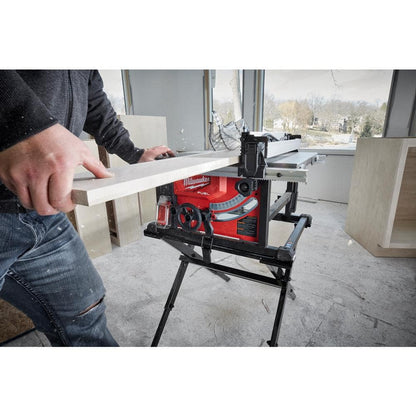 M18 FUEL ONE-KEY 18-Volt Lithium-Ion Brushless Cordless 8-1/4 in. Table Saw with Stand and 10 in. Miter Saw with Stand